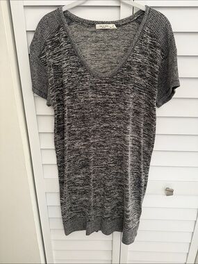 Rag and Bone Grey Marled  Short Sleeve Knit Dress